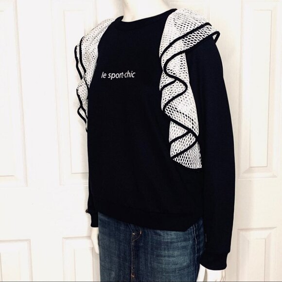 IMPERIAL famous Le  SPORT-CHIC black sweater women size small - Picture 4 of 8